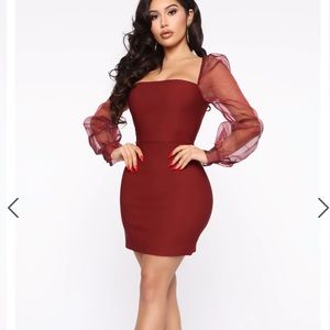 Top Candidate Mini Dress - Wine